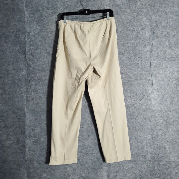 EILEEN FISHER Women Beige Organic Cotton Blend Stretch Cropped Pants 4/M - Picture 2 of 11